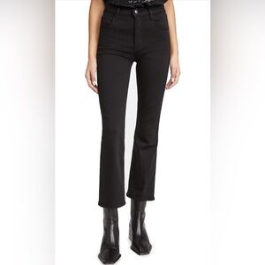 NWT J Brand Franky High-Rise Crop Stretch Bootcut Jean, Size 26, Black